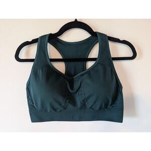 The NowSunday Racerback Sports Bra Size XL Hunter‎ Green The Flex Performance